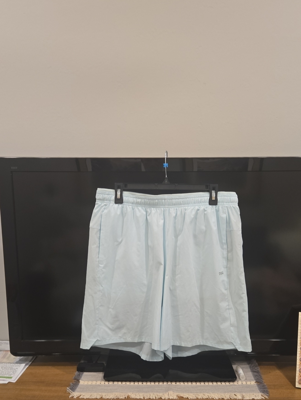 DSG Light Blue Men's Athletic Shorts with Elastic Waist